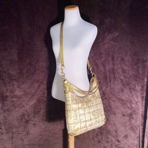 COACH Chelsea Gold Graffiti Hobo Handbag #F13309
